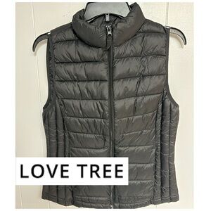 Love Tree Women's Black Quilted Puffer Vest